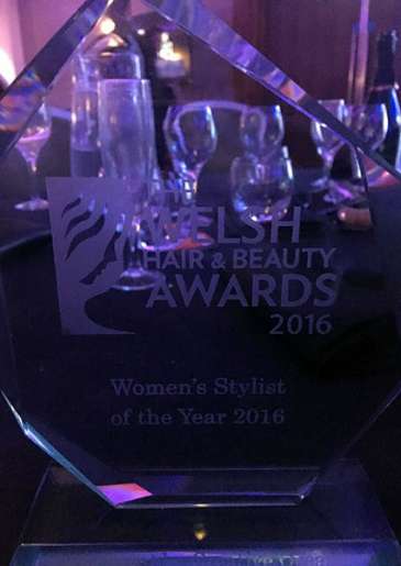 Shelley! 'Stylist of the Year' at Welsh Hair & Beauty Awards 2016