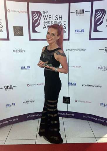 Shelley! 'Stylist of the Year' at Welsh Hair & Beauty Awards 2016