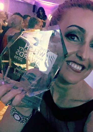 Shelley! 'Stylist of the Year' at Welsh Hair & Beauty Awards 2016